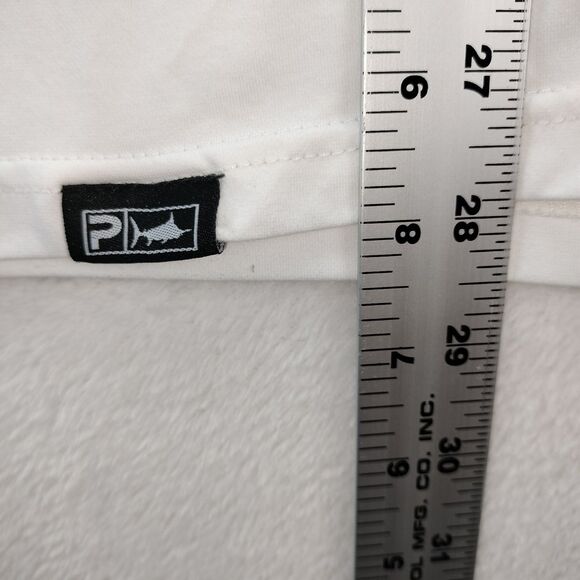PELAGIC Shirt Mens Large White Fishing AquaTek UVP Long Sleeve Performance Logo - Picture 11 of 14